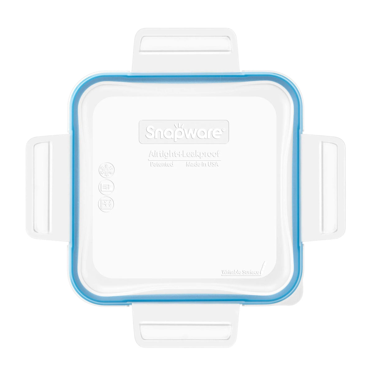 Snapware® Total Solution® Medium Square Plastic Lid with Light Blue Seal