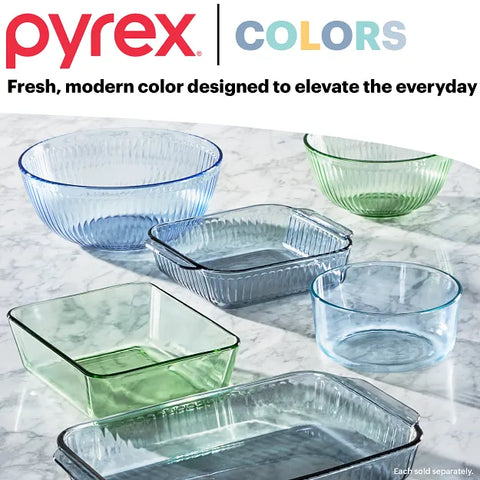 Pyrex® Colors Sculpted Tinted 6-piece Mixing Bowl Set