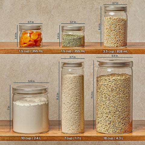 Pyrex® 6-Piece Glass Canister Set